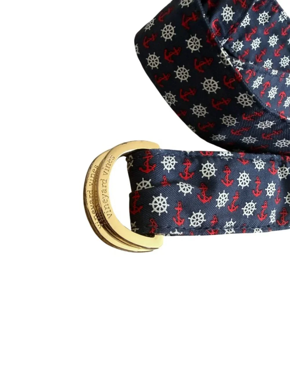 VINEYARD VINES Women’s Navy White Anchor Sailing Belt Size Small